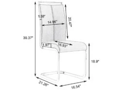 Lot De 4 Chaises De Salle à Manger - En Similicuir - Marron -Mobilia Boutique chaise 22801513