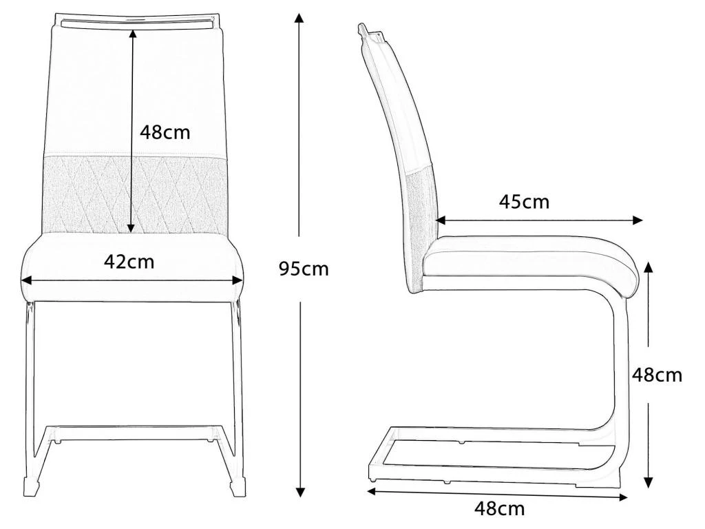 Lot De 4 Chaises De Salle à Manger - Dossier En Similicuir Et Lin - Blanc 6 Lot De 4 Chaises De Salle à Manger - Dossier En Similicuir Et Lin - Blanc – Image 4