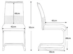 Lot De 2 Chaises De Salle à Manger - Dossier En Similicuir Et Lin - Gris -Mobilia Boutique chaise 22801765
