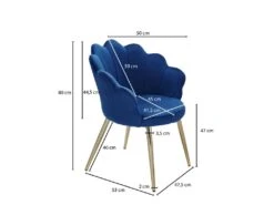 Chaise De Salle à Manger Tulip Velours / Chaise De Cuisine Rembourrée En Métal Shell Chair -Mobilia Boutique chaise 22802883