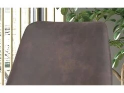 Chaise MICRA PU Micro Fibre Brun, Dimensions: H86 X L49 X P61 Cm, Idéal Pour Un Salon De Prestige -Mobilia Boutique chaise 22804161