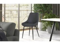 Chaise MICRA PU Gris Foncé, Dimensions: H86 X L49 X P61 Cm, Idéal Pour Un Salon De Prestige 8 Chaise MICRA PU Gris Foncé, Dimensions: H86 X L49 X P61 Cm, Idéal Pour Un Salon De Prestige -Mobilia Boutique chaise 22804215