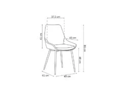 Chaise MICRA PU Gris Foncé, Dimensions: H86 X L49 X P61 Cm, Idéal Pour Un Salon De Prestige 9 Chaise MICRA PU Gris Foncé, Dimensions: H86 X L49 X P61 Cm, Idéal Pour Un Salon De Prestige -Mobilia Boutique chaise 22804217