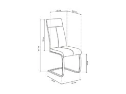 Chaise ALI PU Capuccino, Dimensions: H101 X L42 X P61 Cm, Idéal Pour Une Salle A Manger Unique -Mobilia Boutique chaise 22804241