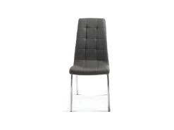 Chaise MERIL PU Gris, Dimensions: H96 X L42 X P55 Cm, Idéal Pour Une Salle à Manger Tape-à-l'œil -Mobilia Boutique chaise 22858739