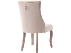 Lot De 6 Chaises De Salle à Manger En Velours - Matelassage De Boutons - Beige -Mobilia Boutique chaise 22860717