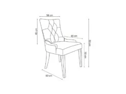 Chaise ROYA Tissus Rose, Dimension H93 X L56 X P60, Idéal Pour Votre Cuisine Ou Salle à Manger -Mobilia Boutique chaise 22925823