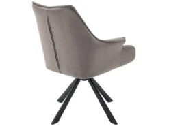 Lot De 4 Chaises En Patchwork De Velours - Pieds En Métal - Taupe -Mobilia Boutique chaise 22934665