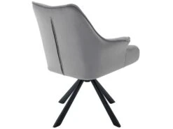 Lot De 2 Chaises En Patchwork De Velours - Pieds En Métal - Gris -Mobilia Boutique chaise 22934675