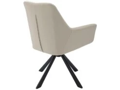 Lot De 4 Chaises En Velours Et Similicuir - Pieds En Métal - Beige -Mobilia Boutique chaise 22935363