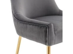 Lot De 6 Chaises De Salle à Manger Avec Pieds Plaqués - Doré & Gris -Mobilia Boutique chaise 22967625