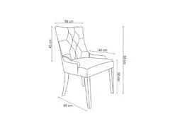 Chaise ROYA Velours Beige, Pieds Blancs, Dimension H93 X L57 X P60 Cm, Idéal Pour Votre Cuisine Ou Salle à Manger 9 Chaise ROYA Velours Beige, Pieds Blancs, Dimension H93 X L57 X P60 Cm, Idéal Pour Votre Cuisine Ou Salle à Manger -Mobilia Boutique chaise 22989729