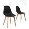 Lot De 2 Chaises Cuisine Style Scandinave NAO (noir) -Mobilia Boutique chaise 23022069