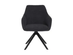 Chaise MUSE - Avec Accoudoirs - Tissu - Anthracite -Mobilia Boutique chaise 23022165