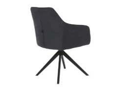 Lot De 2 Chaises MUSE - Avec Accoudoirs - Tissu - Anthracite -Mobilia Boutique chaise 23023739