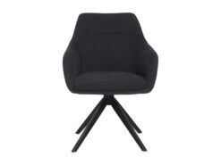 Lot De 2 Chaises MUSE - Avec Accoudoirs - Tissu - Anthracite -Mobilia Boutique chaise 23023741