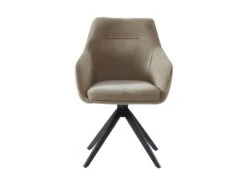 Chaise MUSE - Avec Accoudoirs - Tissu - Beige -Mobilia Boutique chaise 23023797