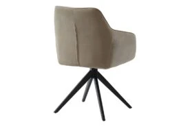 Lot De 2 Chaises MUSE - Avec Accoudoirs - Tissu - Beige -Mobilia Boutique chaise 23023851