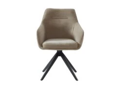 Lot De 2 Chaises MUSE - Avec Accoudoirs - Tissu - Beige -Mobilia Boutique chaise 23023853