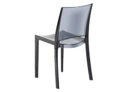 Lot De 6 Chaises Empilables HELLY - Polycarbonate Plein - Gris Ardoise -Mobilia Boutique chaise 234577