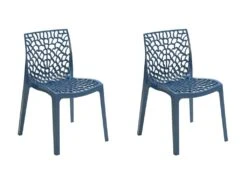 Lot De 2 Chaises Empilables DIADEME - Polypropylène - Bleu Prusse 7 Lot De 2 Chaises Empilables DIADEME - Polypropylène - Bleu Prusse -Mobilia Boutique chaise 252009