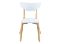 Lot De 2 Chaises CARINE - Hévéa Massif Et MDF - Blanc -Mobilia Boutique chaise 258353