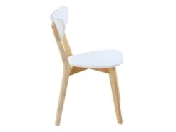 Lot De 6 Chaises CARINE - Hévéa Massif Et MDF - Blanc -Mobilia Boutique chaise 258385