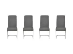 Lot De 4 Chaises LIRICA - Simili Gris -Mobilia Boutique chaise 261867