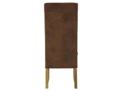 Lot De 2 Chaises SANTOS - Microfibre Aspect Cuir Vieilli - Pieds Bois Clair -Mobilia Boutique chaise 268401