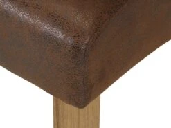 Lot De 2 Chaises SANTOS - Microfibre Aspect Cuir Vieilli - Pieds Bois Clair -Mobilia Boutique chaise 268409