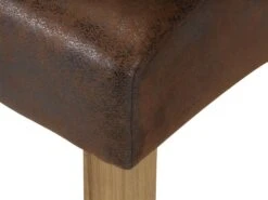 Lot De 6 Chaises SANTOS - Microfibre Aspect Cuir Vieilli - Pieds Bois Clair -Mobilia Boutique chaise 268421