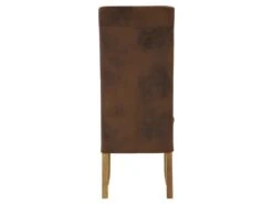 Lot De 6 Chaises SANTOS - Microfibre Aspect Cuir Vieilli - Pieds Bois Clair -Mobilia Boutique chaise 268427