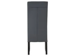 Lot De 2 Chaises ROVIGO - Simili Gris Mat - Pieds Bois Noir -Mobilia Boutique chaise 268787