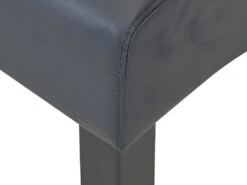 Lot De 2 Chaises ROVIGO - Simili Gris Mat - Pieds Bois Noir -Mobilia Boutique chaise 268791