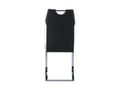 Lot De 4 Chaises WINCH - Simili Noir & Blanc - Pieds En Métal Chromé -Mobilia Boutique chaise 269349