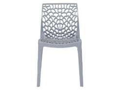 Lot De 6 Chaises Empilables DIADEME - Polypropylène - Gris Clair -Mobilia Boutique chaise 269781