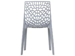 Lot De 6 Chaises Empilables DIADEME - Polypropylène - Gris Clair -Mobilia Boutique chaise 269787