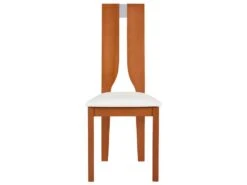 Lot De 2 Chaises SILVIA - Hêtre Massif - Merisier Et Blanc -Mobilia Boutique chaise 272621