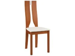 Lot De 6 Chaises SILVIA - Hêtre Massif - Merisier & Blanc -Mobilia Boutique chaise 272667
