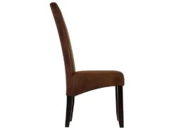 Lot De 6 Chaises SANTOS - Microfibre Aspect Cuir Vieilli - Pieds Bois Foncé -Mobilia Boutique chaise 274129