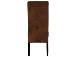 Lot De 6 Chaises SANTOS - Microfibre Aspect Cuir Vieilli - Pieds Bois Foncé -Mobilia Boutique chaise 274131