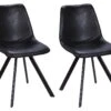 Lot De 2 Chaises LUBINE - Simili - Noir -Mobilia Boutique chaise 284299