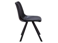 Lot De 2 Chaises LUBINE - Simili - Noir -Mobilia Boutique chaise 284305