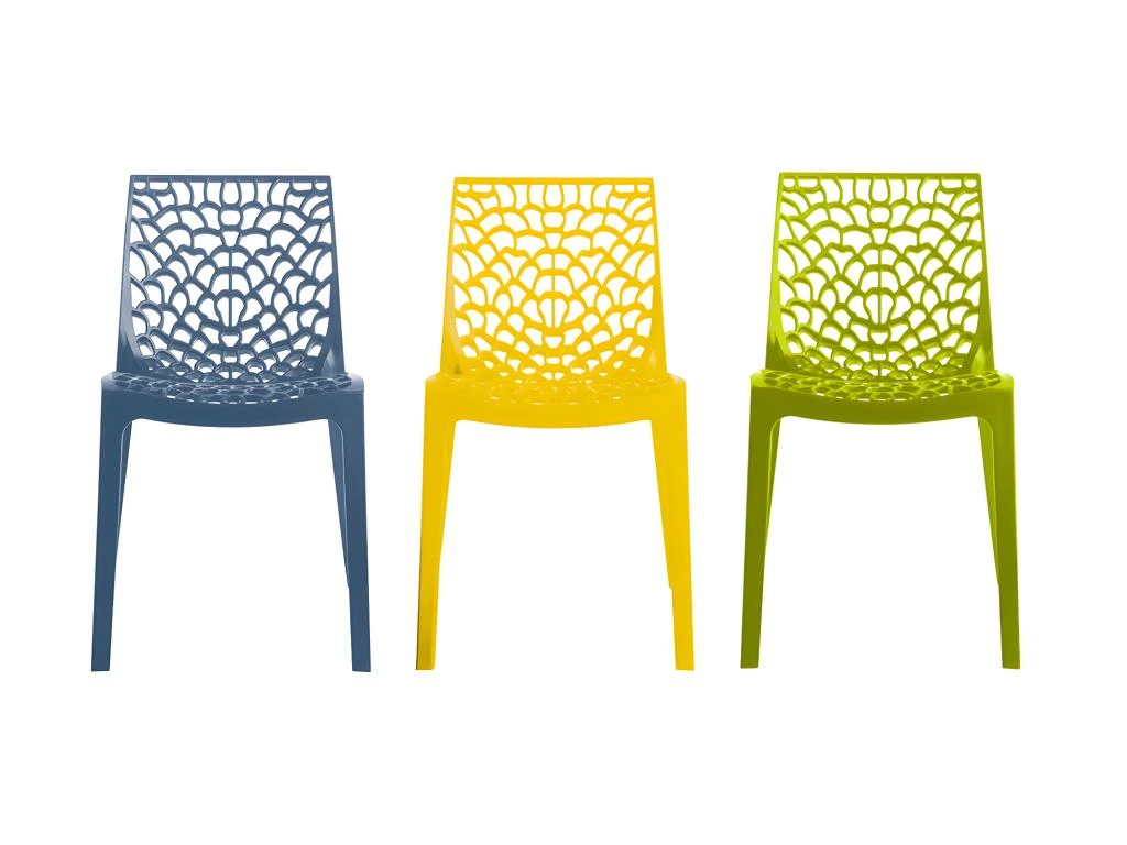 Lot De 2 Chaises Empilables DIADEME - Polypropylène - Gris Anthracite 8 Lot De 2 Chaises Empilables DIADEME - Polypropylène - Gris Anthracite – Image 6