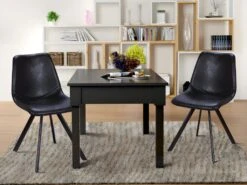 Lot De 6 Chaises LUBINE - Simili - Caramel 23 Lot De 6 Chaises LUBINE - Simili - Caramel -Mobilia Boutique chaise 290977