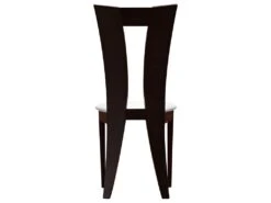 Lot De 2 Chaises TIFFANY - Hêtre Massif - Coloris : Wengé Et Blanc -Mobilia Boutique chaise 308029