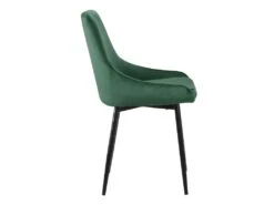 Lot De 2 Chaises - Velours Et Métal Noir - Vert - MASURIE -Mobilia Boutique chaise 309071