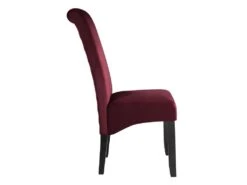 Lot De 2 Chaises DELINA - Velours Matelassé & Pieds Bois - Bordeaux -Mobilia Boutique chaise 310391