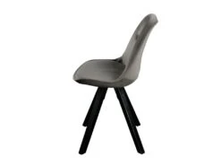 Lot De 6 Chaises Scandinaves ANEYA - Velours & Pieds Hévéa - Gris -Mobilia Boutique chaise 310563