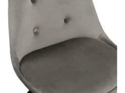 Lot De 6 Chaises Scandinaves ANEYA - Velours & Pieds Hévéa - Gris -Mobilia Boutique chaise 310567